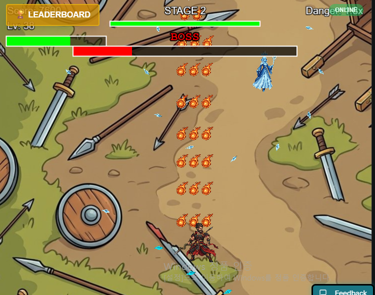 bowhow7's tweet image. 감사합니다~!!! @Verse_Eight 

피드백을 주셔서 
조금의 업데이트를 했습니다

캐릭터가 관우 한명에서
유비, 관우, 장비 3개의 캐릭터가 됐습니다
보스는 스테이지마다 다른 개체가 출현하고..
공격패턴이 바꼈습니다

조금 더 어려워진거 같은데
이정도 난이도면 이제 아이템 추가해도 될거…