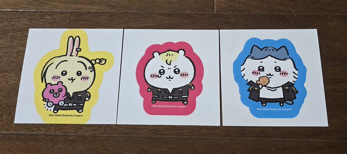 ちいかわ×東京リベンジャーズの コラボシール可愛い うさぎとドラケン