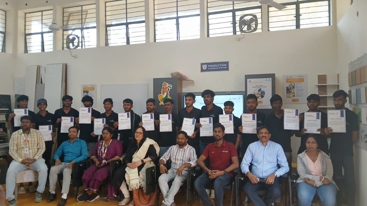 The  Furniture and Fittings Skill Council (FFSC) concluded the 8th batch convocation of its short-term skill development program at the FFSC Centre of Excellence, at NSTI Vidyanagar, Hyderabad, on 23/12/2025, with support from Greenpanel Foundation.

nationalskillsnetwork.in/ffsc-skill-pro…