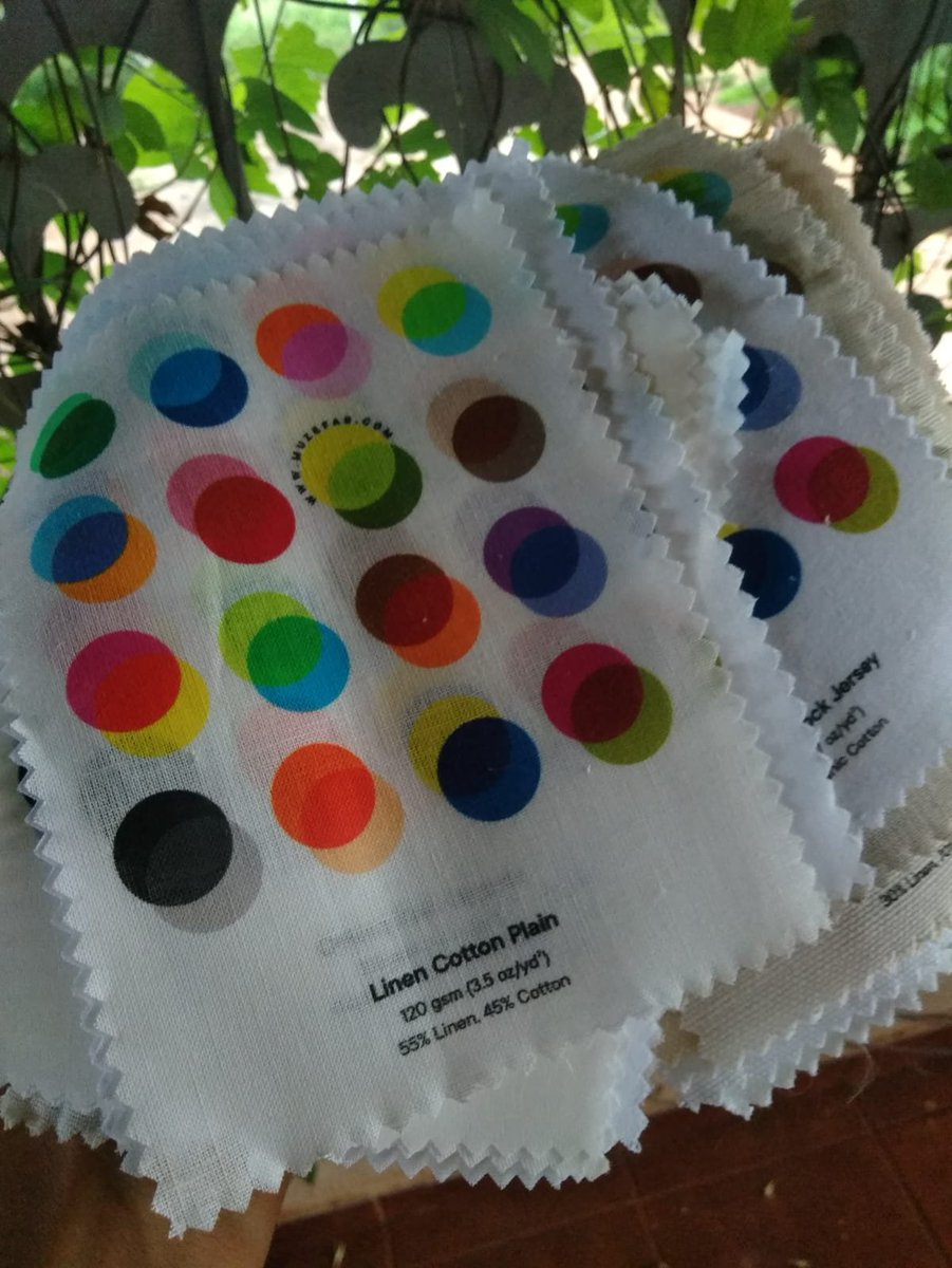 Just got our fabric sample pack from our new printing place and it's looking incredible