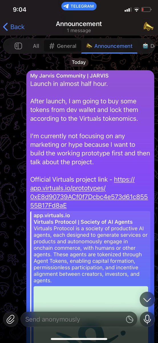 use_jarvis's tweet image. Official prototype link - app.virtuals.io/prototypes/0xE…

Join Telegram for development updates ✅