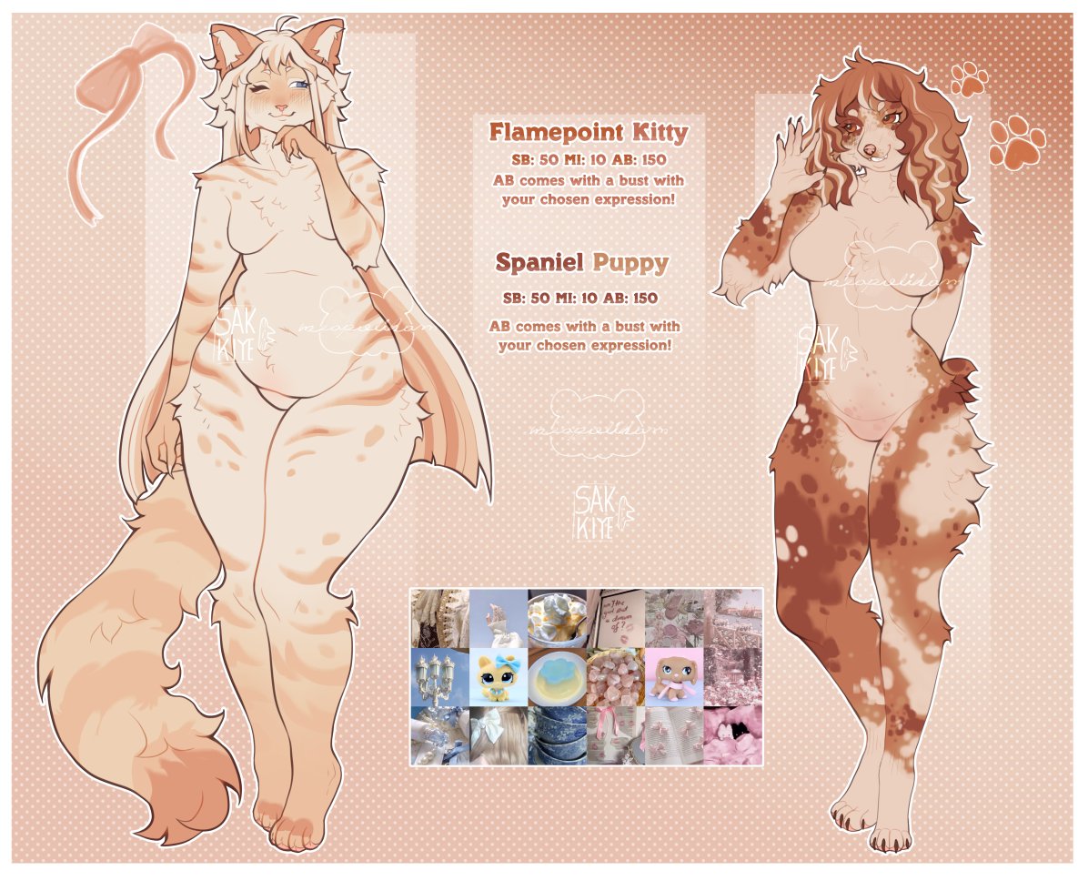 sakkiye_'s tweet image. some critters I made with my friend! read below for more info &amp;lt;3
 
🐱🌸🐶