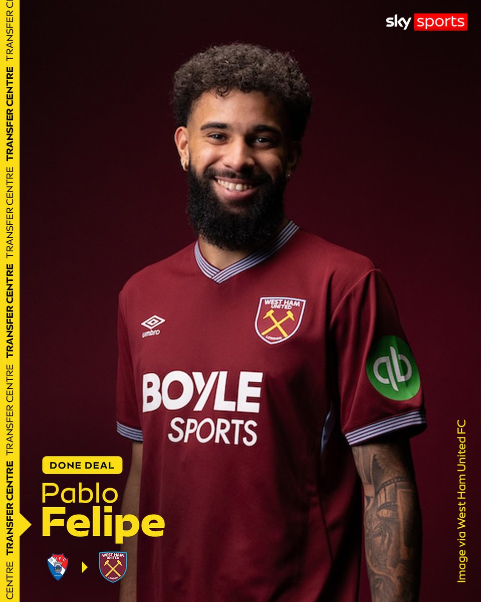 BREAKING: Pablo has completed a £20m move to West Ham from Portuguese side Gil Vicente 🚨