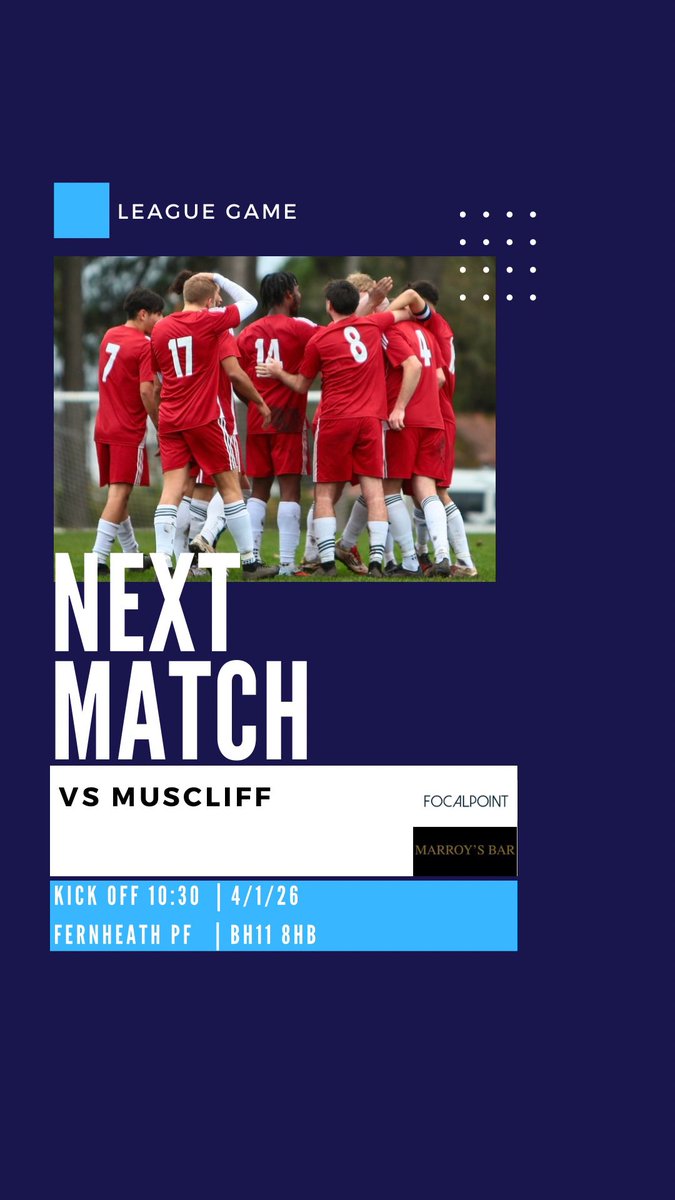 ECA_FC's tweet image. After a long 7 weeks without a game, we are FINALLY back!
We are away to Muscliff and hoping to kick off 2026 with a win…
Get down and support the boys!
#UTECA 💙
