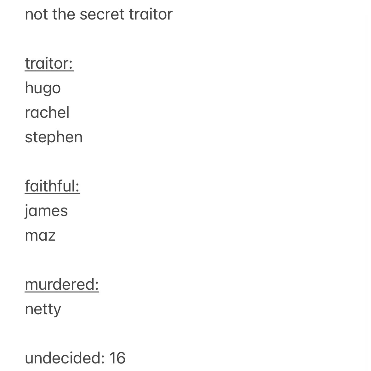 8pm time to clock in #TheTraitors