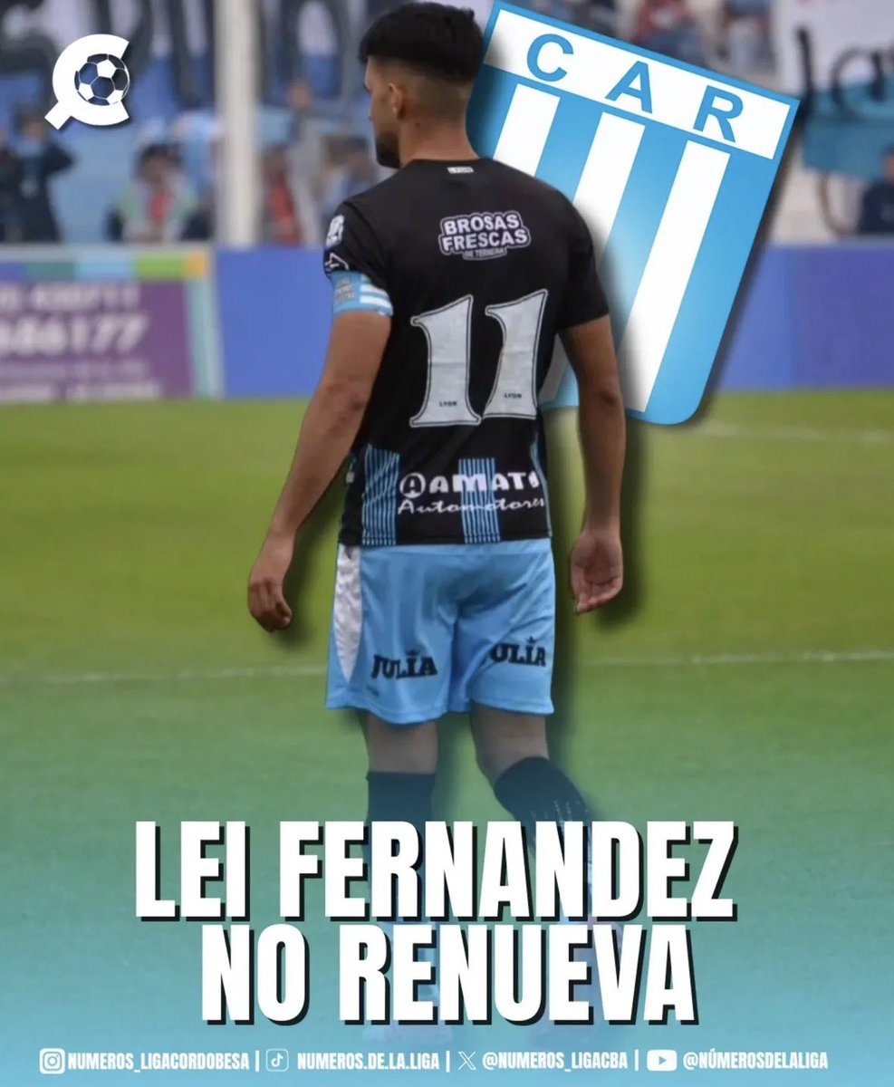 numeros_ligacba's tweet photo. “LEÍ” FERNÁNDEZ NO SIGUE

Leandro Fernández no renovará y se despide de Racing de Córdoba tras 4 años en el club.
Capitán y figura, disputó 163 partidos, marcó 13 goles y logró dos ascensos, quedando en la historia de Nueva Italia 

@juheljoa✍🏼
#RacingCba #Academia #FinDeCiclo https://t.co/oXn7WZ9N9o