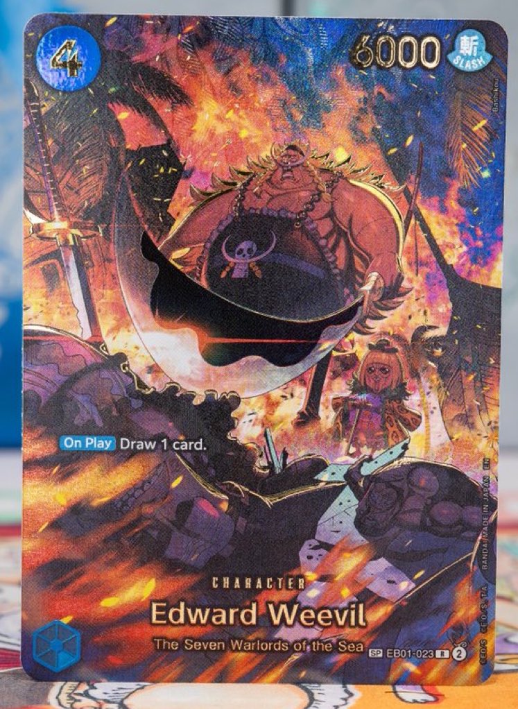 Official In-Person look at Edward Weevil SP! In One Piece OP14-EB04!!
