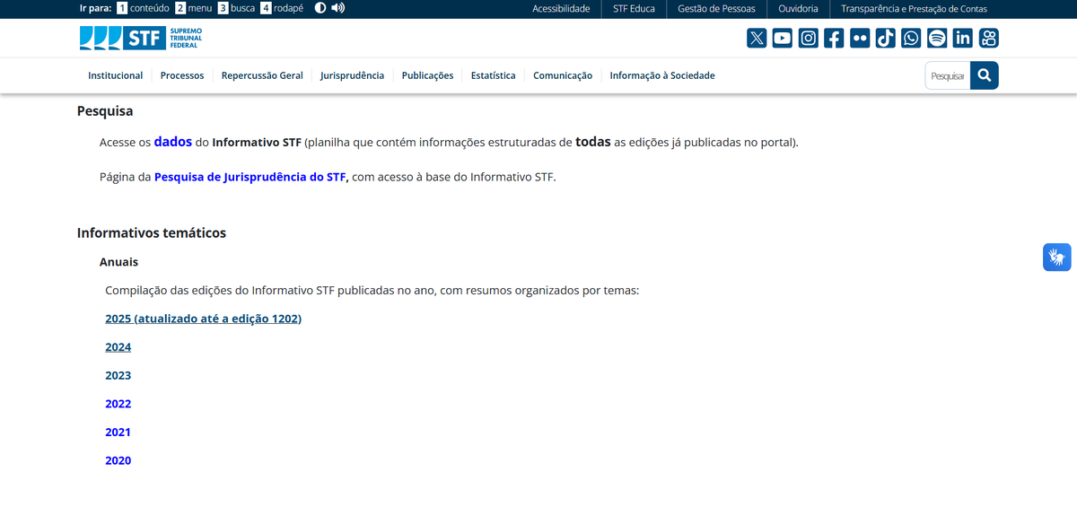 sommelierdelei's tweet photo. Eu descobri que o STF anualmente elabora um compilado com todos os informativos publicados no ano com as ementas organizadas por assunto 
https://t.co/AiAxosRTO2 https://t.co/lK7xAiEdAh