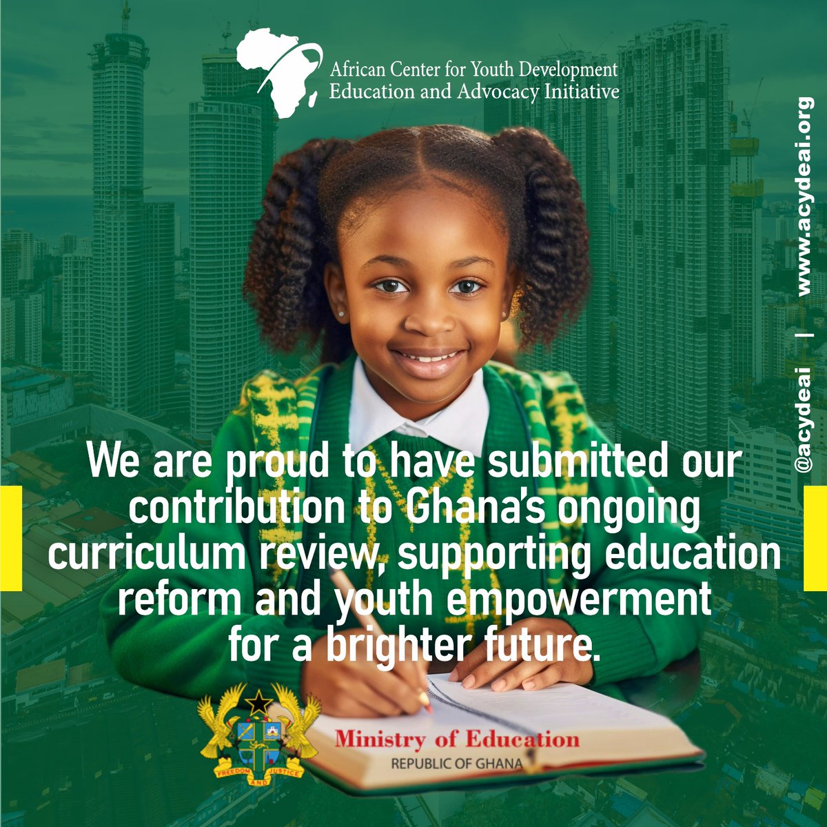 We are proud to have submitted our contribution to Ghana’s ongoing curriculum review, supporting education reform and youth empowerment for a brighter future.

#Education #Africa
