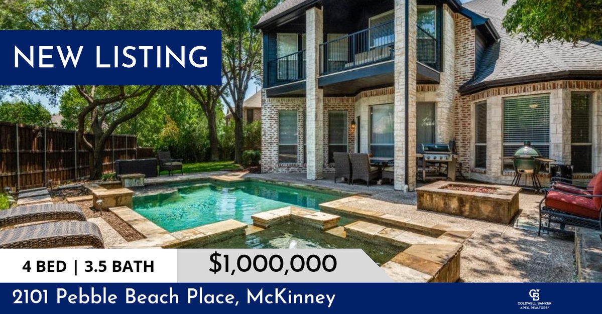 AmyClements5's tweet image. 📍 New Listing 📍 Take a look at this fantastic new property that just hit the market located at 2101 Pebble Beach Place in Mckinney. Reach out here or at (214) 763-0571 for more information!

Listed by Rene' Natali-Diebold

Amy Cl... aclements.cbapex.com/showcase/2101-…
