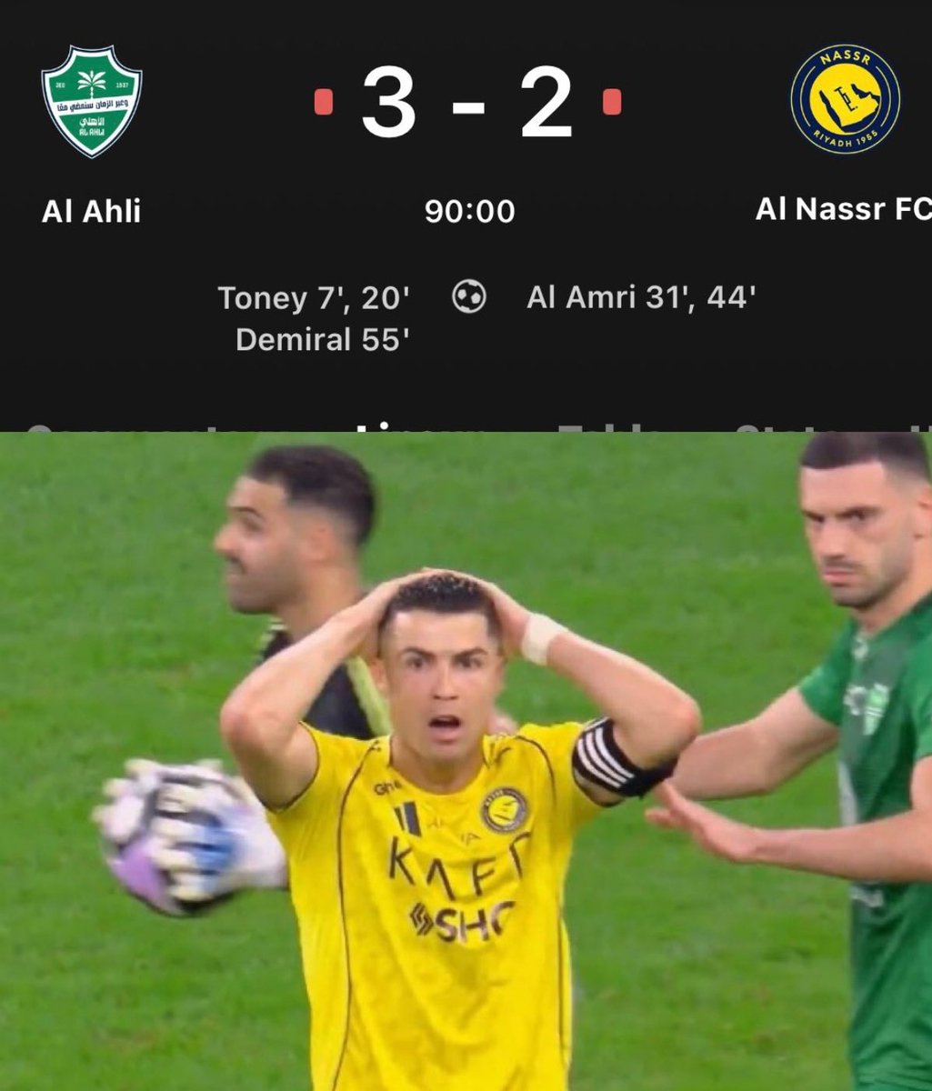 🚨| Al Ahli inflict Al Nassr’s first Saudi Pro League defeat of the season, ending their unbeaten run. ❌