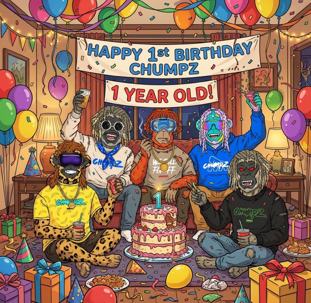 chumpzonape's tweet image. Happy 1 Year To The Chumpzyard 🥳 🍻