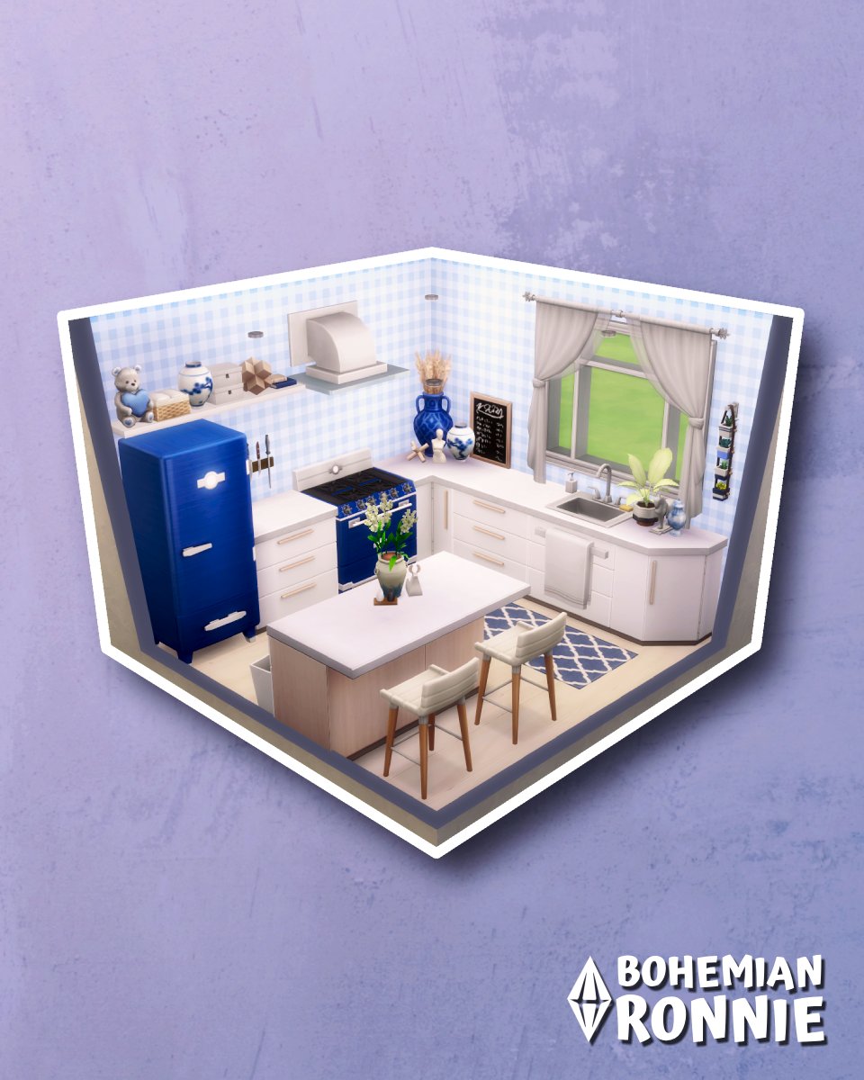 Light Blue Kitchen 🧊

#TheSims #TheSims4 #ShowUsYourBuilds