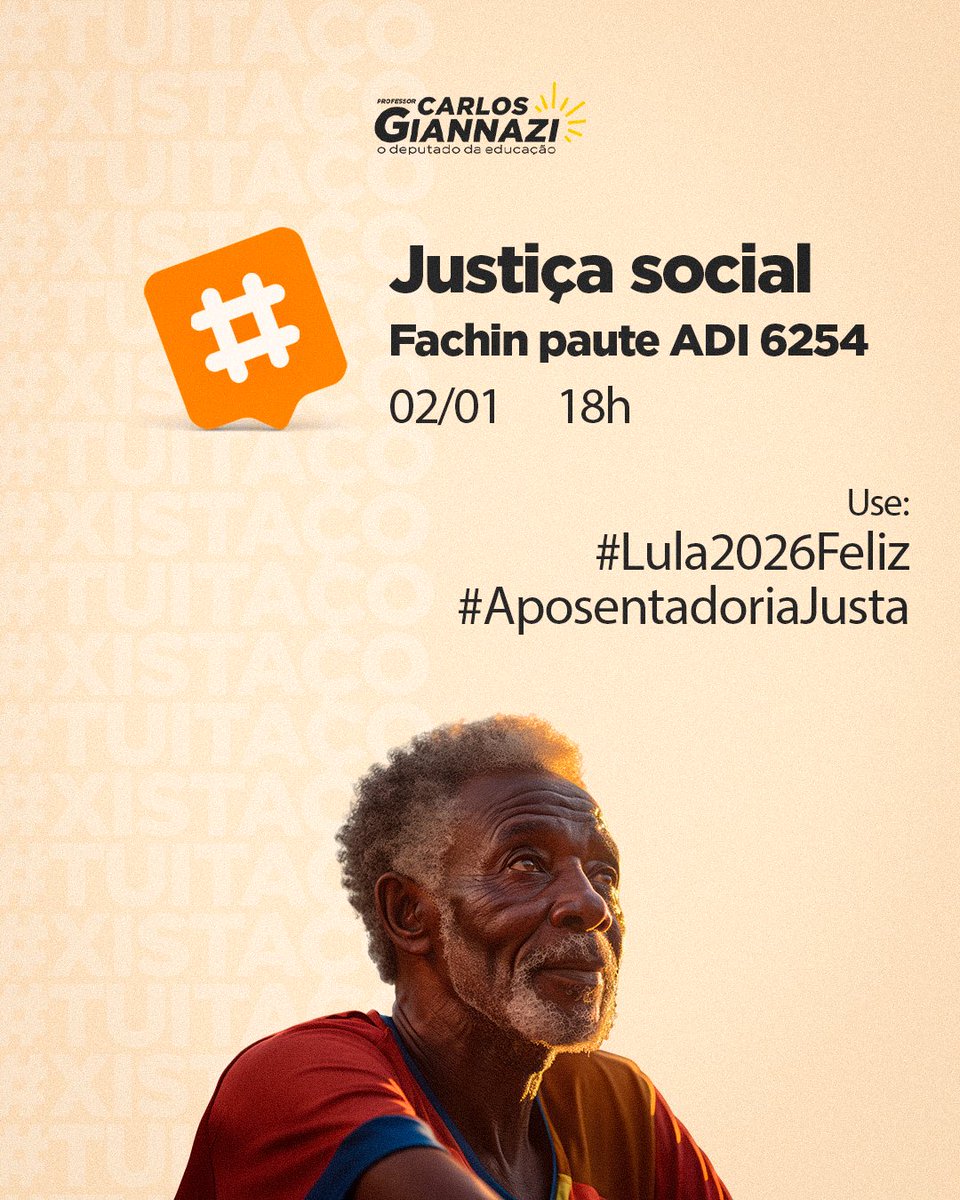 Em defesa dos direitos dos aposentados e pensionistas! Nossa luta contra o confisco continua, queremos a devolução dos proventos!  Vamos somar pela retomada do julgamento no STF e a inconstitucionalidade do artigo 149 da EC 103! #AposentadoriaJusta #Lula2026Feliz