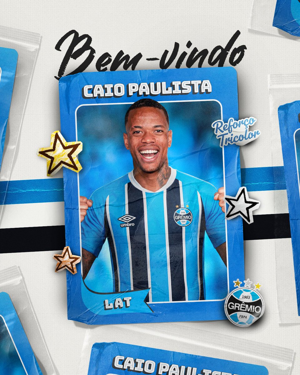 #ReforçoTricolor! 🇪🇪 O polivalente Caio Paulista chega à Arena para vestir o nosso manto em 2026! Que seja uma temporada de muito sucesso! 💪🏾

Leia mais detalhes em: gremio.net/noticias/detal…
