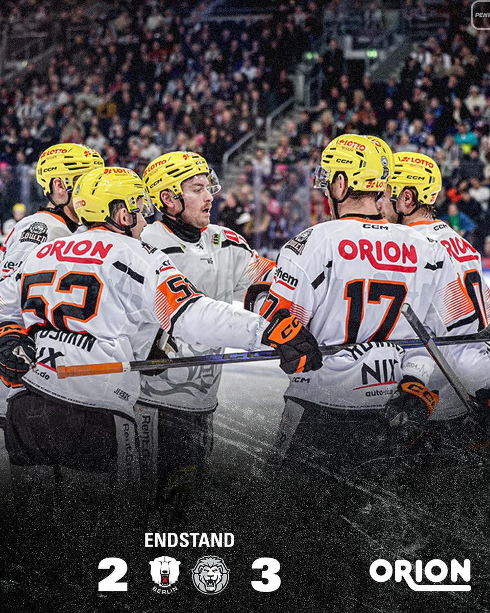 Yes, was ein Start ins Eishockeyjahr 2026. Wir gewinnen beim Deutschen Meister in Berlin. Starke Leistung, toller Kampf. 💪🏻 Weiter, immer weiter...

1:1 Maksim Matushkin
1:2 Daniel Pfaffengut.
2:3 Jakob Lilja