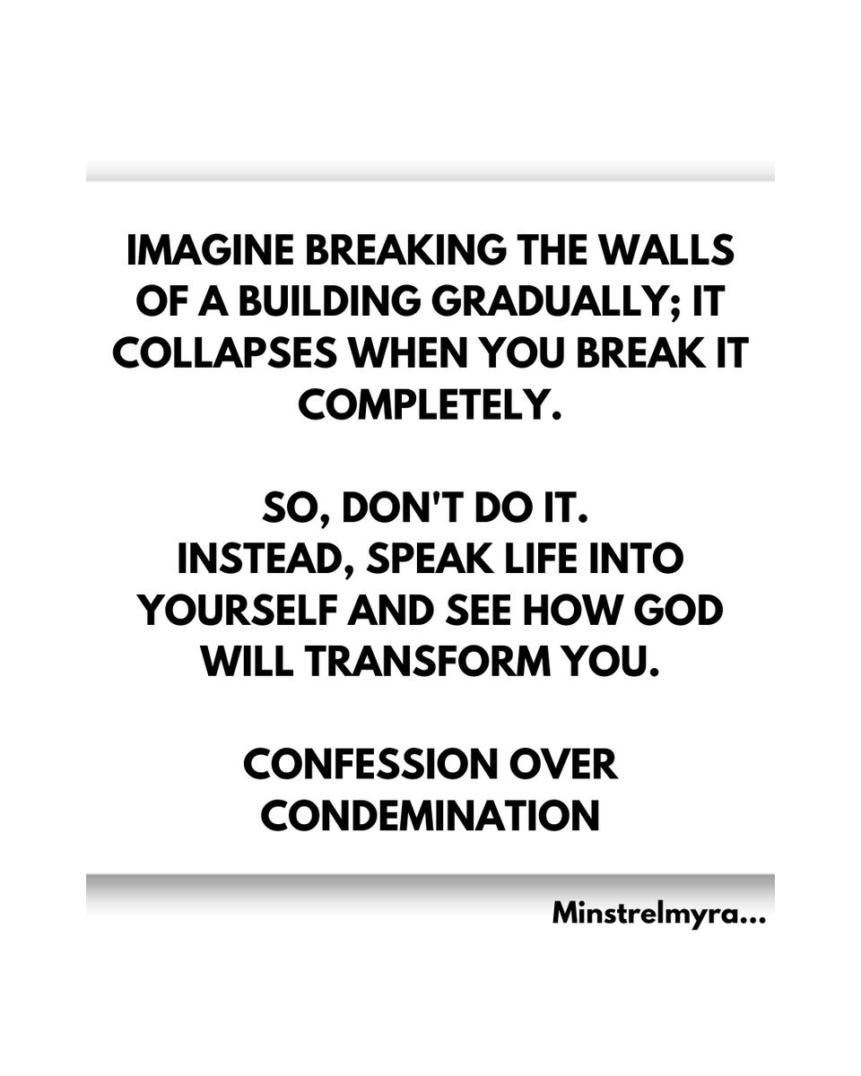 Don't condemn yourself!