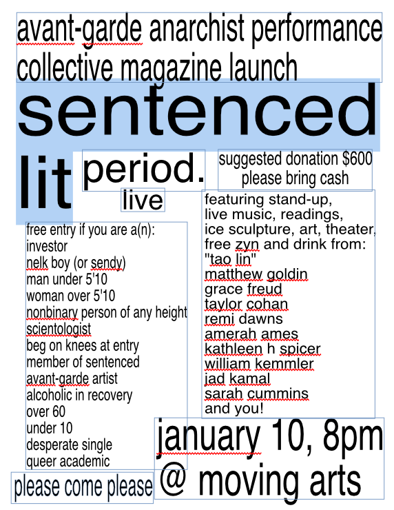 critically important announcement: our first live event
sentencedlit.com/se.02012026.ht…