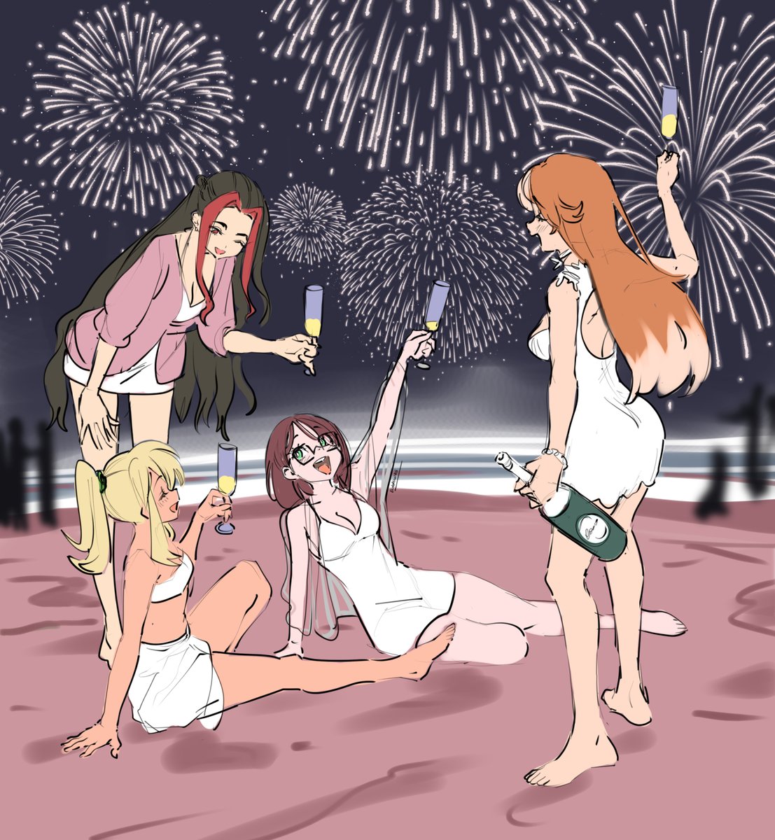 test1_5's tweet image. A bit late, but a nice new years drawing to hopefully begin the new year with a bang :3

Art by Eudetenis: picarto.tv/eudetenis