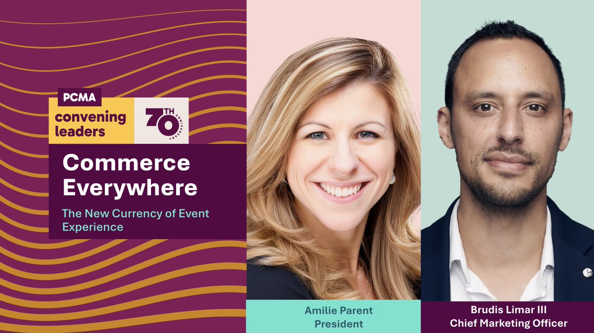 𝗖𝗼𝗺𝗺𝗲𝗿𝗰𝗲 𝗘𝘃𝗲𝗿𝘆𝘄𝗵𝗲𝗿𝗲: 𝗧𝗵𝗲 𝗡𝗲𝘄 𝗖𝘂𝗿𝗿𝗲𝗻𝗰𝘆 𝗼𝗳 𝗘𝘃𝗲𝗻𝘁 𝗘𝘅𝗽𝗲𝗿𝗶𝗲𝗻𝗰𝗲 
🗓 Tuesday, January 13
⏰ 1:15–2:00pm
📍 PCMA Convening Leaders 2026

#PCMACL #CL26 #EventProfs #EventStrategy #EventCommerce