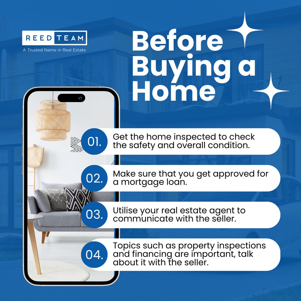 reedteamhomes's tweet photo. Before you buy a home, make sure you’re setting yourself up for a smooth and confident purchase. Here are a few essentials every buyer should check off:
#HomeBuyer #HomeInspection #RealEstate https://t.co/mggpXudgiy