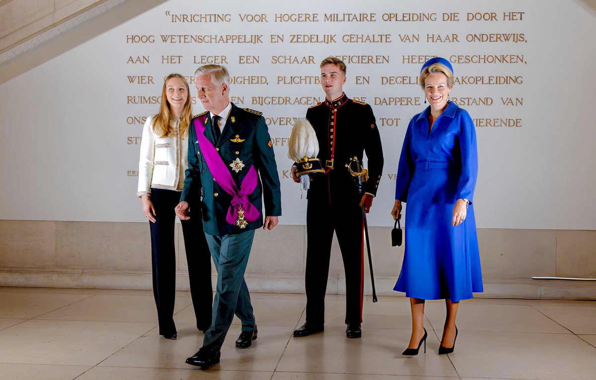 royalchildren_'s tweet photo. #KingPhilippe #QueenMathilde #PrinceGabriel and #PrincessEleonore of Belgium attend Prince Gabriel's swearing-in ceremony, at the Royal Military Academy in Brussels, Belgium🎖️ -September 30th 2025.
.
📷 : Belga & Geert Vanden Wijngaert /@GettyImages https://t.co/9A1nRvQiHg