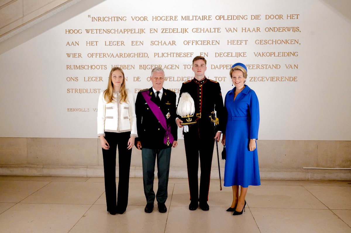 royalchildren_'s tweet photo. #KingPhilippe #QueenMathilde #PrinceGabriel and #PrincessEleonore of Belgium attend Prince Gabriel's swearing-in ceremony, at the Royal Military Academy in Brussels, Belgium🎖️ -September 30th 2025.
.
📷 : Belga & Geert Vanden Wijngaert /@GettyImages https://t.co/9A1nRvQiHg