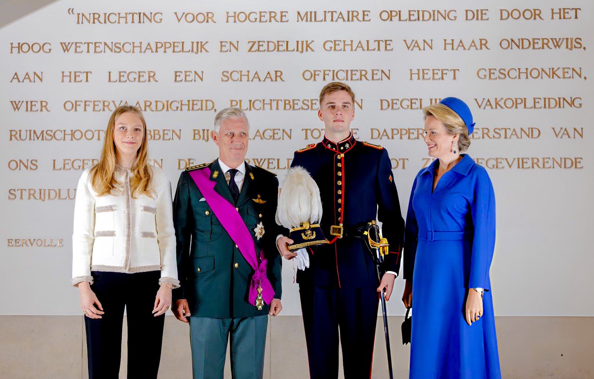 royalchildren_'s tweet photo. #KingPhilippe #QueenMathilde #PrinceGabriel and #PrincessEleonore of Belgium attend Prince Gabriel's swearing-in ceremony, at the Royal Military Academy in Brussels, Belgium🎖️ -September 30th 2025.
.
📷 : Belga & Geert Vanden Wijngaert /@GettyImages https://t.co/9A1nRvQiHg