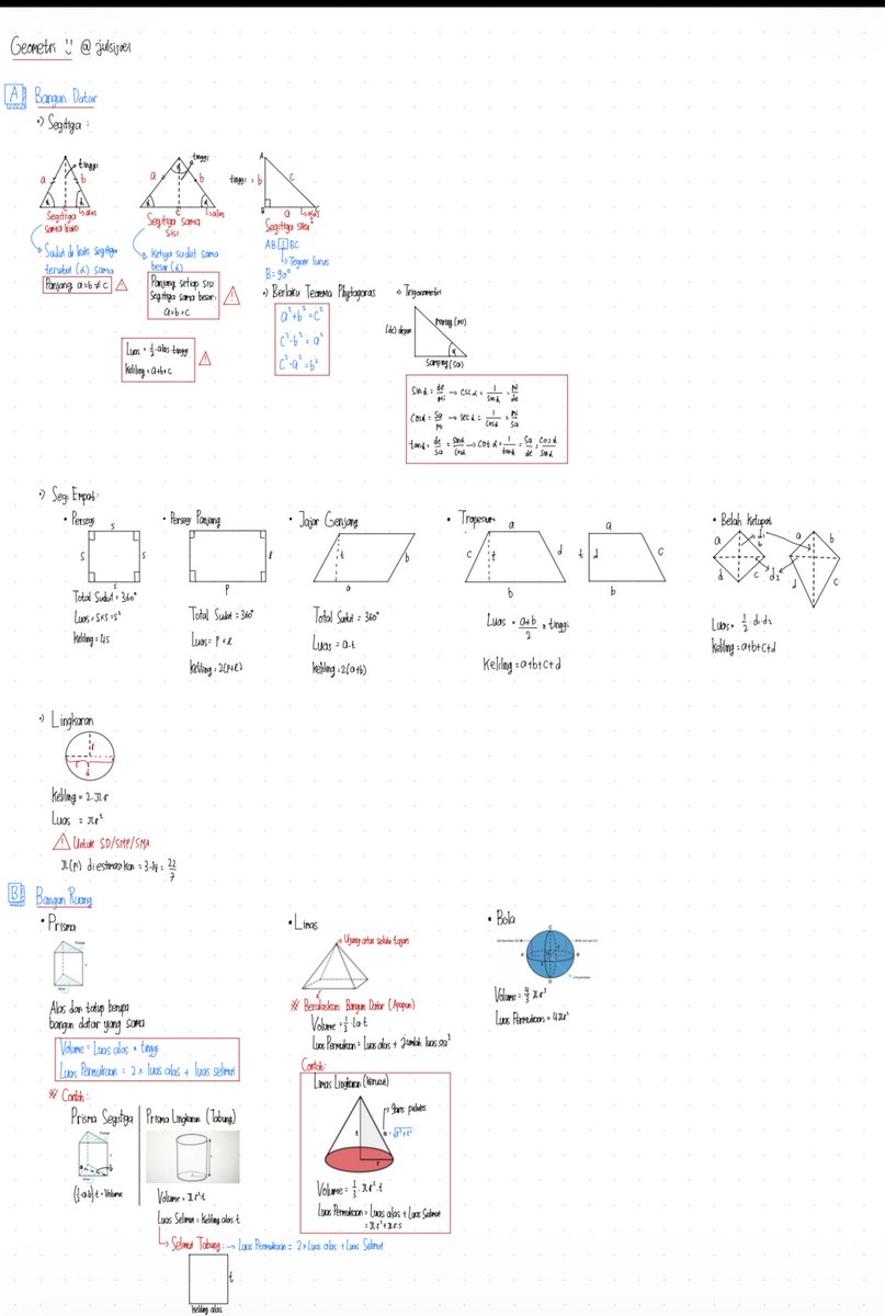 julsijoel's tweet image. HAI! Akhirnya beres ygy, ini ada sedikit rangkuman UTBK geometri full dari bangun datar, ruang, kesebangunan, sampe transformasi geometri ygy.. Semoga bermanfaat dan jangan lupa, like, share, follow, repost/retweet ygy!! TRIMAKASII 🙏🏽🙏🏽

PDF: drive.google.com/file/d/1MfYJEW…