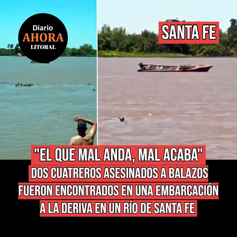 #SantaFe - Dos cuatreros asesinados a balazos fueron encontrados en una embarcación a la deriva en un río de Santa Fe. Más información en diarioahora.com.ar