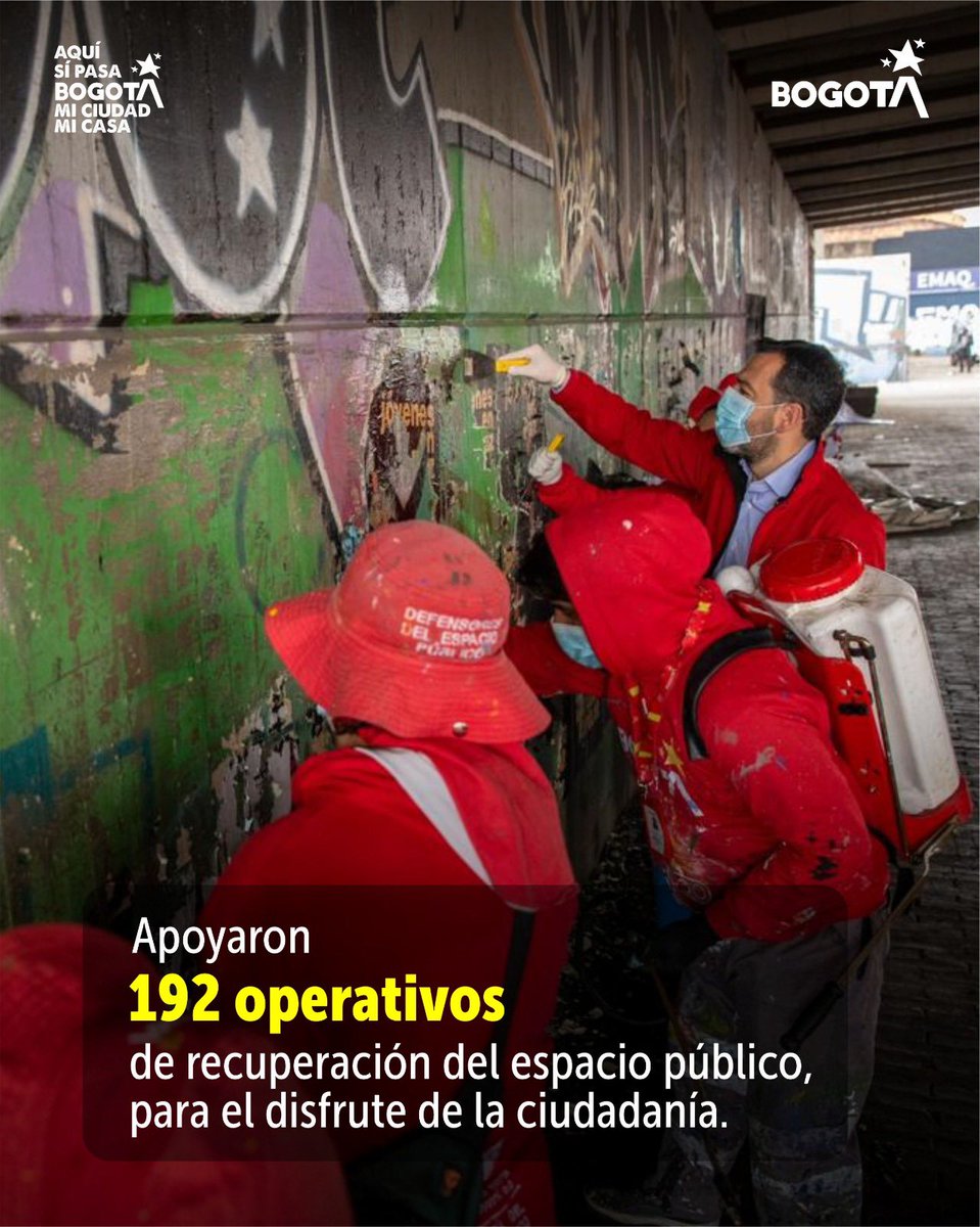 #AquíSíPasa En 2025, los Defensores del Espacio Público estuvieron donde Bogotá los necesitaba 💪🌿
Más de 3.700 jornadas de trabajo, 192 operativos, 56.395 acciones pedagógicas y 958 revitalizaciones.
Trabajo constante por una ciudad más ordenada y con #MásYMejorEspacioPúblico