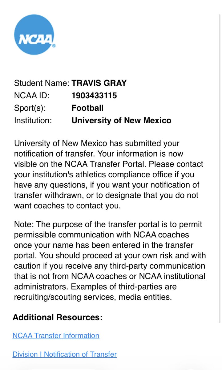 As of 8am this morning, I am officially in the transfer portal! My DMs are open and am officially looking for a new home! <a href="/SixZeroAcademy/">Coach Matt McChesney</a> <a href="/Esquire_NIL/">Esquire Sports</a>