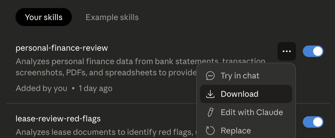 Claude skills desktop view