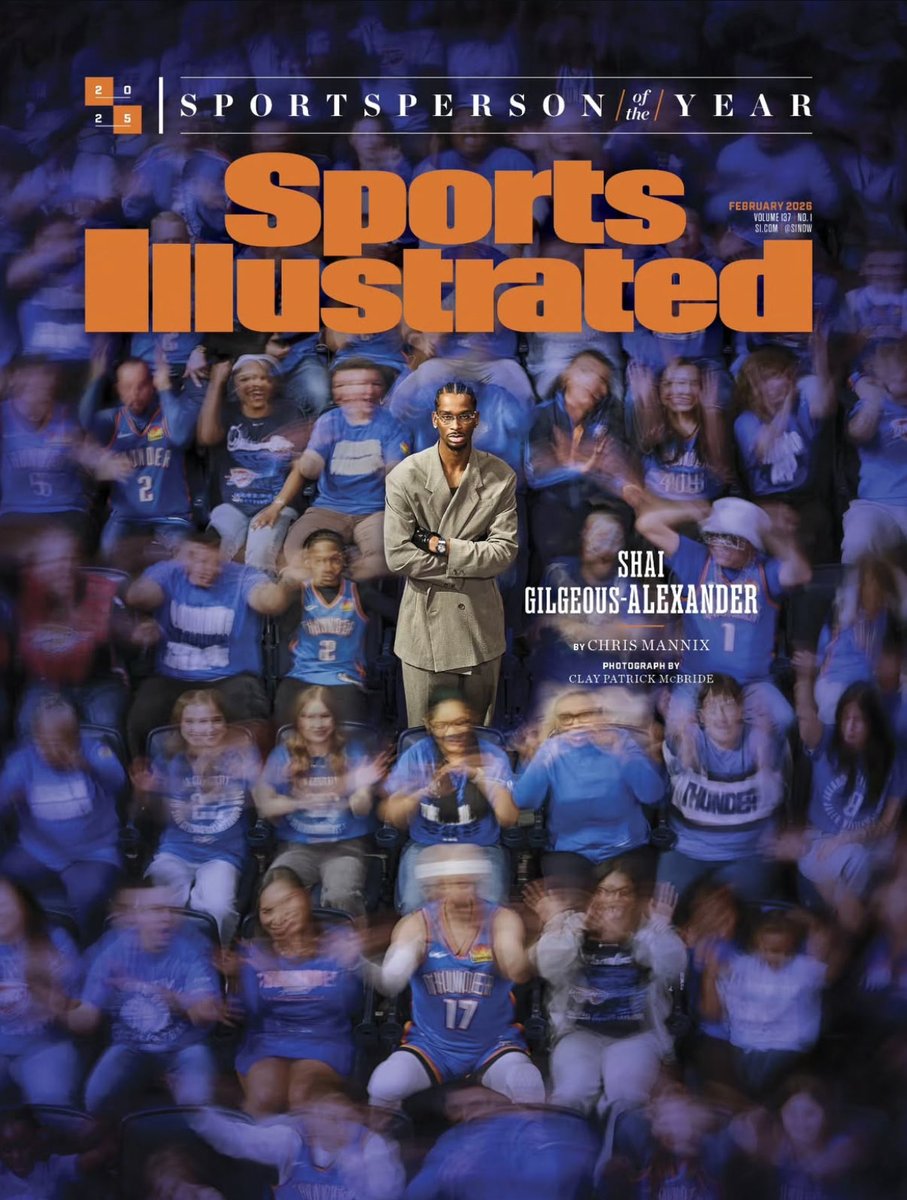 Shai Gilgeous-Alexander, élu athlète de l’année 2025 par <a href="/SInow/">Sports Illustrated</a> ! 🫡