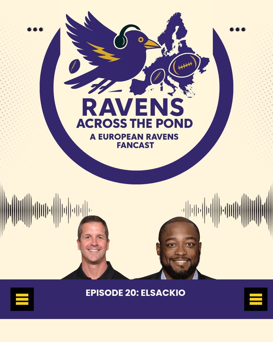RavensATP's tweet image. 🎙 Episode 20: El Sackico
• Ravens vs Packers roundup
• Steelers preview — winner takes the AFC North
• El Sackico — Harbaugh, Tomlin… or both?
• Listener Q&amp;amp;A

youtube.com/live/ZFy7yljk3…

Out now!

#RavensAcrossThePond #RavensFlock #BaltimoreRavens #AFCNorth
#NFLUK #NFLTwitter