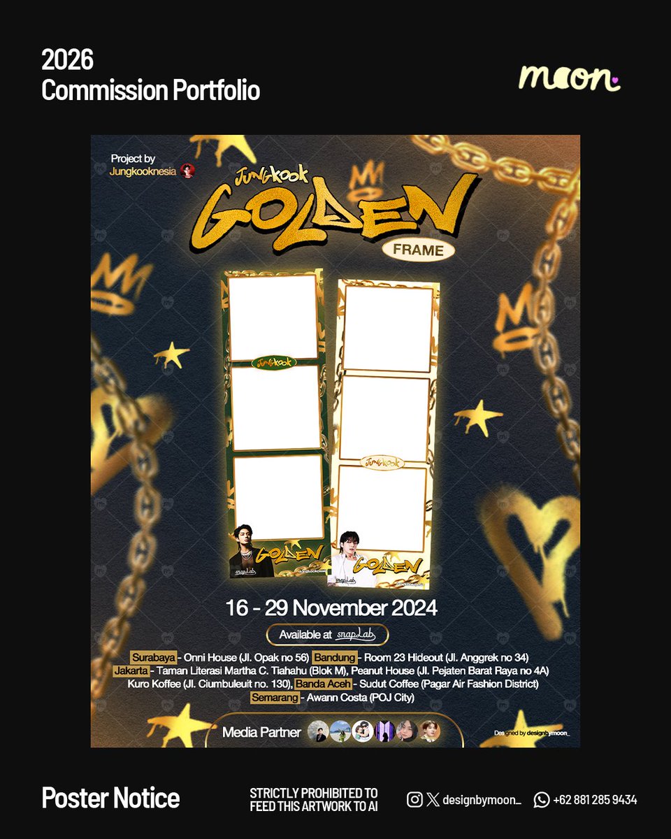 photostrip - jungkook bts
whatsapp (fast response) for inquiries!๑>ᴗ<๑

#jasadesain #jasadesign #디자인커미션 #designcommission #컵홀더디자인 #포스터디자인 #포카디자인 #kpopcommission #zonauang
jasa design desain photobooth template kpop idol bts event birthday