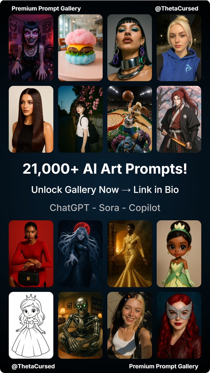 📄 Staring at a blank prompt box with no idea where to start?

#Copilot #Sora #prompt #prompts #dalle3 #ChatGPT #bing #aiart