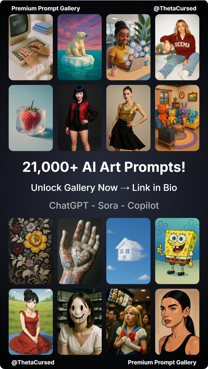 🧠 Is your creative block stopping you from making art?

#Copilot #Sora #prompt #prompts #dalle3 #ChatGPT #bing #aiart