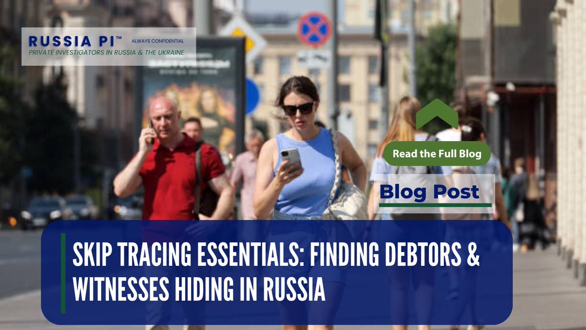 RussiaPI's tweet photo. 📍Need to find debtors or witnesses hiding in Russia? Our new blog breaks down how skip tracing supports legal teams with locating elusive individuals and advancing cases. 🇷🇺🕵️‍♂️

👉 https://t.co/mE0rwLRjl5

#SkipTracing #PrivateInvestigator #DebtRecovery #RussiaPI #WitnessSearch https://t.co/nmVy53dVSy