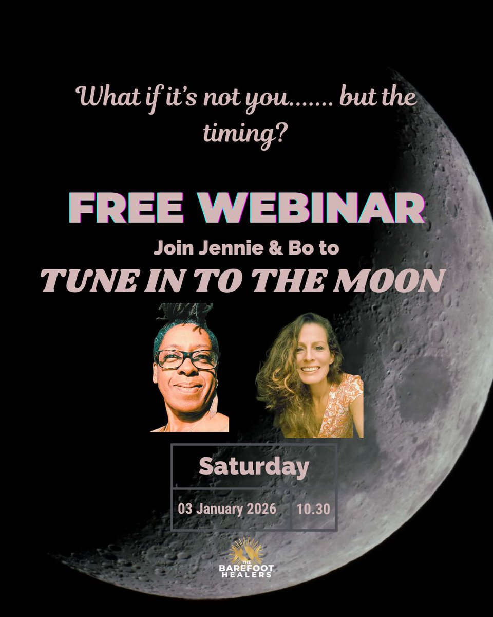 healbarefoot's tweet photo. Final call for free webinar. 

Your Moon sign is a map of how your feelings manifest in your body. Ready to start a cycle that actually works for you instead of against you?

Join me to explore the Cancer Full Moon &amp; Capricorn New Moon: 🔗 https://t.co/hzAXJDnIOm https://t.co/xVQ21eBU7r