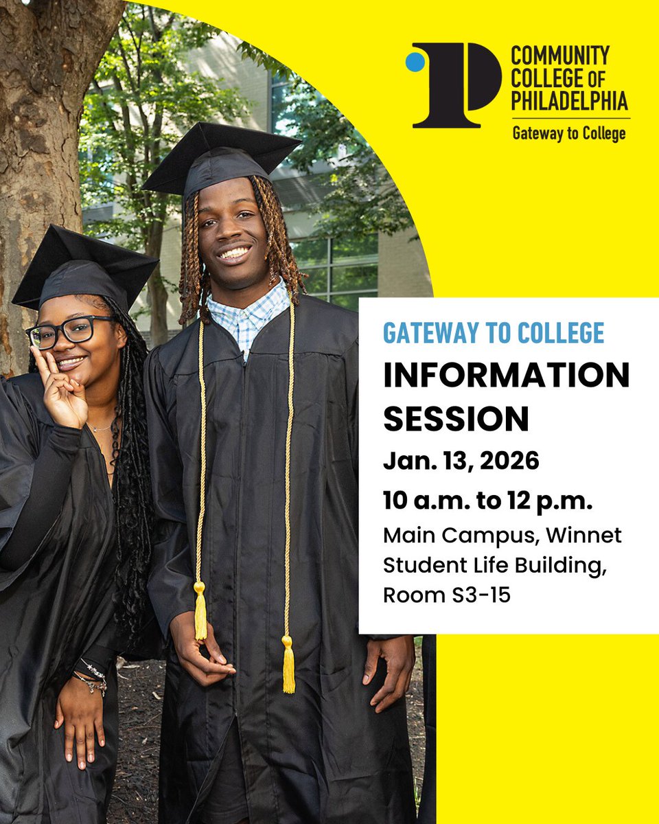 CCPedu's tweet image. ✨ New Year. New Goals. New Path. ✨

Ready to earn your high school diploma and college credits at the same time? Join our Gateway to College Info Session on January 13, 2026 and learn how to get started with February enrollment.

🔗 Learn more &amp;amp; RSVP brnw.ch/21wYN60