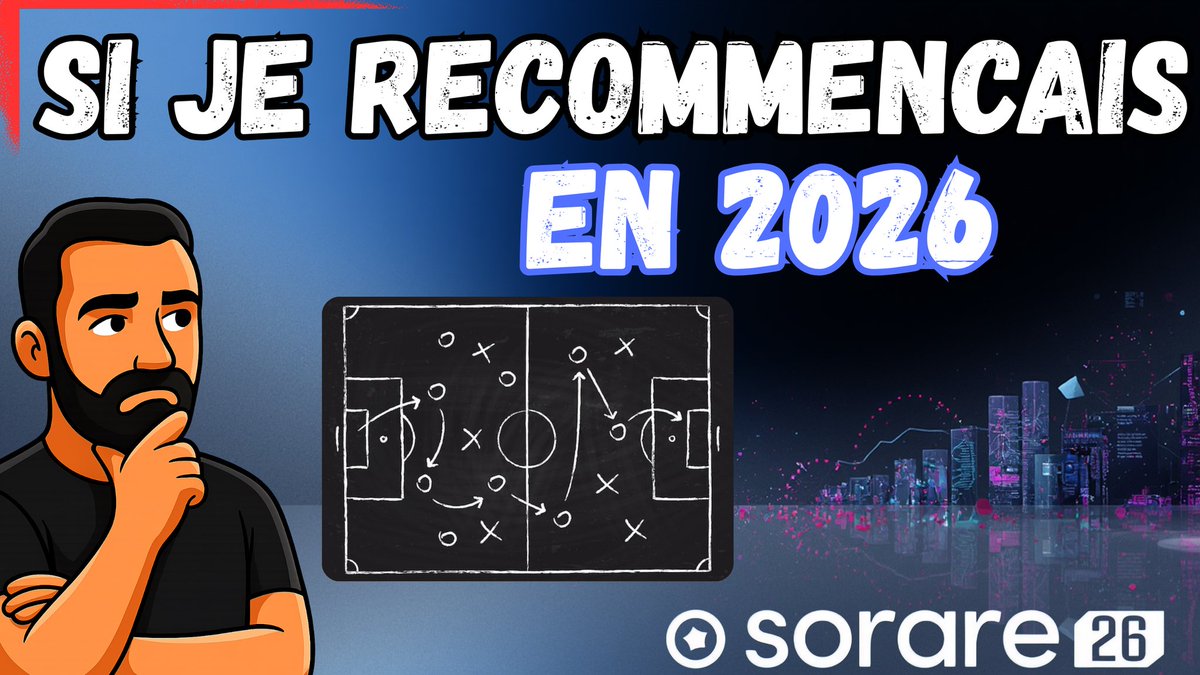 🎥 NOUVELLE VIDÉO 📣

Si je devais débuter Sorare en 2026, c’est exactement comme ça que je ferais !

9 conseils simples pour bien partir 🤓 #Sorare

👇 Lien de la vidéo en commentaire