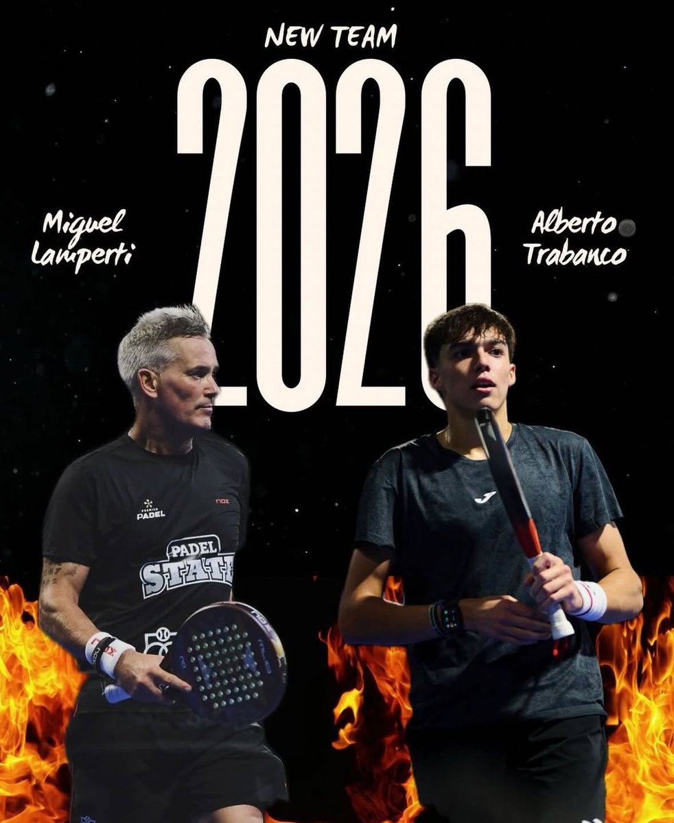 🆕LAMPERTI 🤝ALBERTO TRABANCO 

Ambos unen sus caminos para la próxima temporada de Premier Padel ! 

Además el otro día el propio Lamperti anunció que 2026 será su último año como profesional🥲📲❤️

Mucha suerte chicos ! 🍀