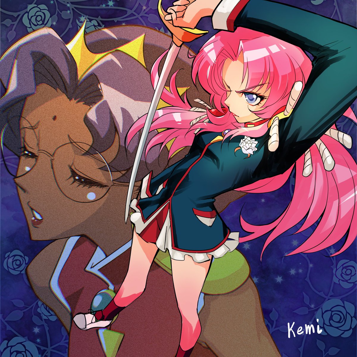 #懐かしアニメ
「貴様…何者だ!」
「通りすがりの革命少女だ…覚えておけ」
ガキョン
「絶対♪運命♪もくーしろく!」
いやそんな話ではないですがw 