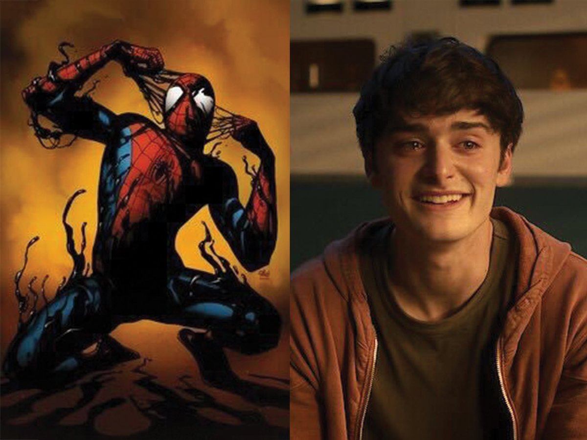 DanSharp's tweet image. D&amp;amp;D or Spider-Man?

Mind Flayer = Symbiote: Dark, inter-dimensional alien parasite hive mind.

Will Byers = Peter Parker: Good kid nearly corrupted by parasite. 

Henry Creel/One = Eddie Brock: Gives in to the dark influence.

“We. Are. One.”
“We. Are. Venom.”

 #StrangerThings5
