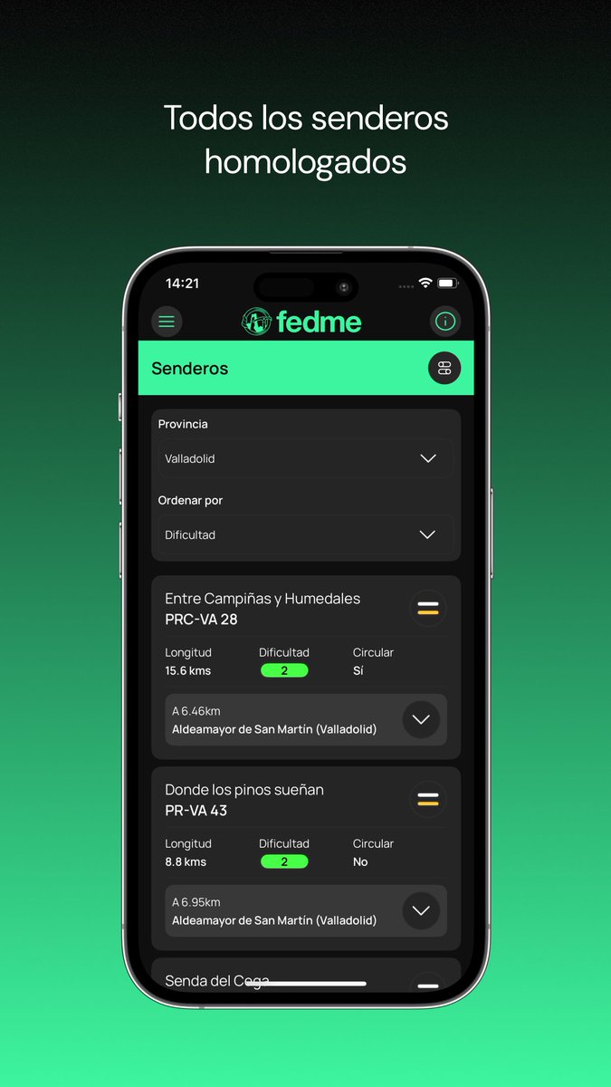 fedme_es's tweet photo. 😮 Aun no tienes la nueva app de FEDME? Es gratuita y sirve para identificarte como federado. Además puedes estar al día de la actualidad federativa  y tener a mano una base de datos de senderos homologados! Disponible para iOs y Android. 
📲 Más info: https://t.co/RoqhIex4dc https://t.co/ouHwVzJmbR