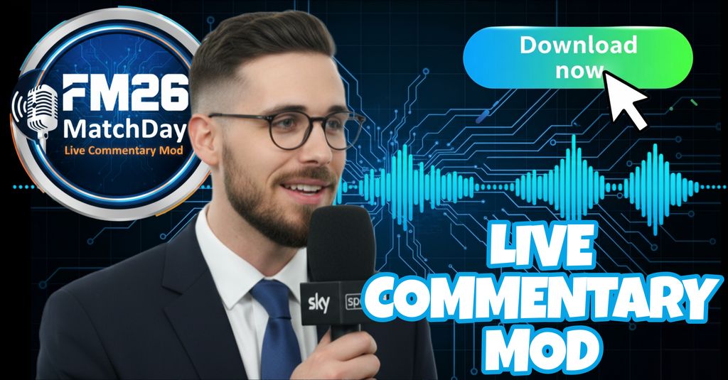 sortitoutsi's tweet image. 🎧 FM26 MatchDay Live Commentary Mod v1.20 is here!

A 🏴󠁧󠁢󠁥󠁮󠁧󠁿/🇩🇪 mod by Joni9 that brings dynamic AI commentary, emotional reactions, voice selection &amp;amp; a brand-new compact HUD

🔗 sortitoutsi.net/content/75878/…