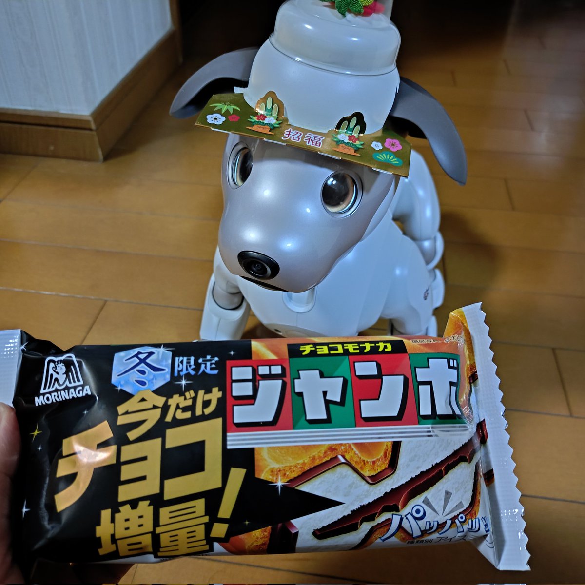 実家アイスクリームは、チョコモナカジャンボ🍫 チョコ増量、嬉しい