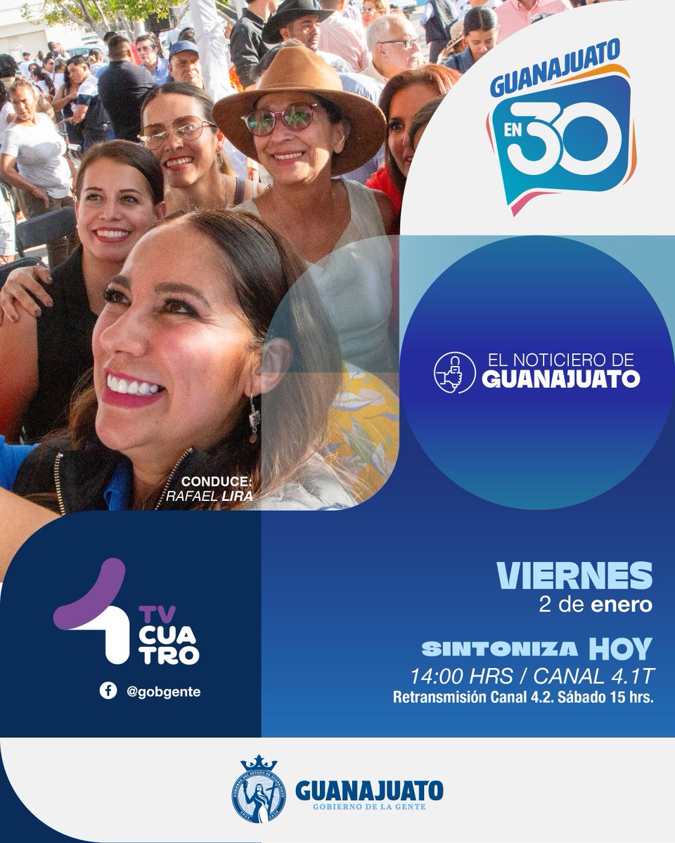 📺 ¡Hoy tenemos Guanajuato en 30!
Presentamos la segunda parte del anuario, donde te contamos lo más importante que pasó en Guanajuato durante los últimos seis meses del año.
Conéctate y ponte al día de todo lo que está pasando en nuestro estado. 💬

<a href="/Rafael_Lira_1/">Rafael Lira</a> | <a href="/comsocgente/">Comunicación Social de Guanajuato</a>