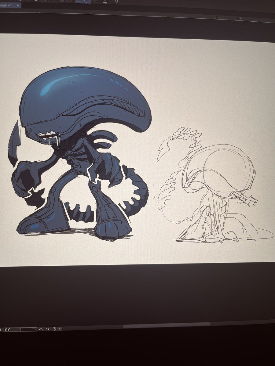 ShirotaniArt's tweet image. Xenomorph but it‘s a Sonic character